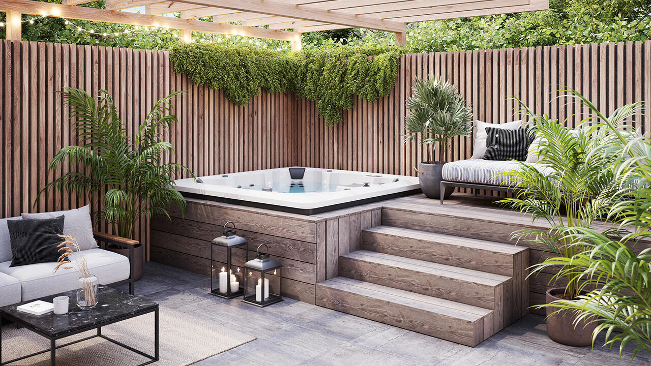 Om du skal ha et utendørs massasjekar på hytta eller hjemme, la deg inspirere av lekre uteplasser her